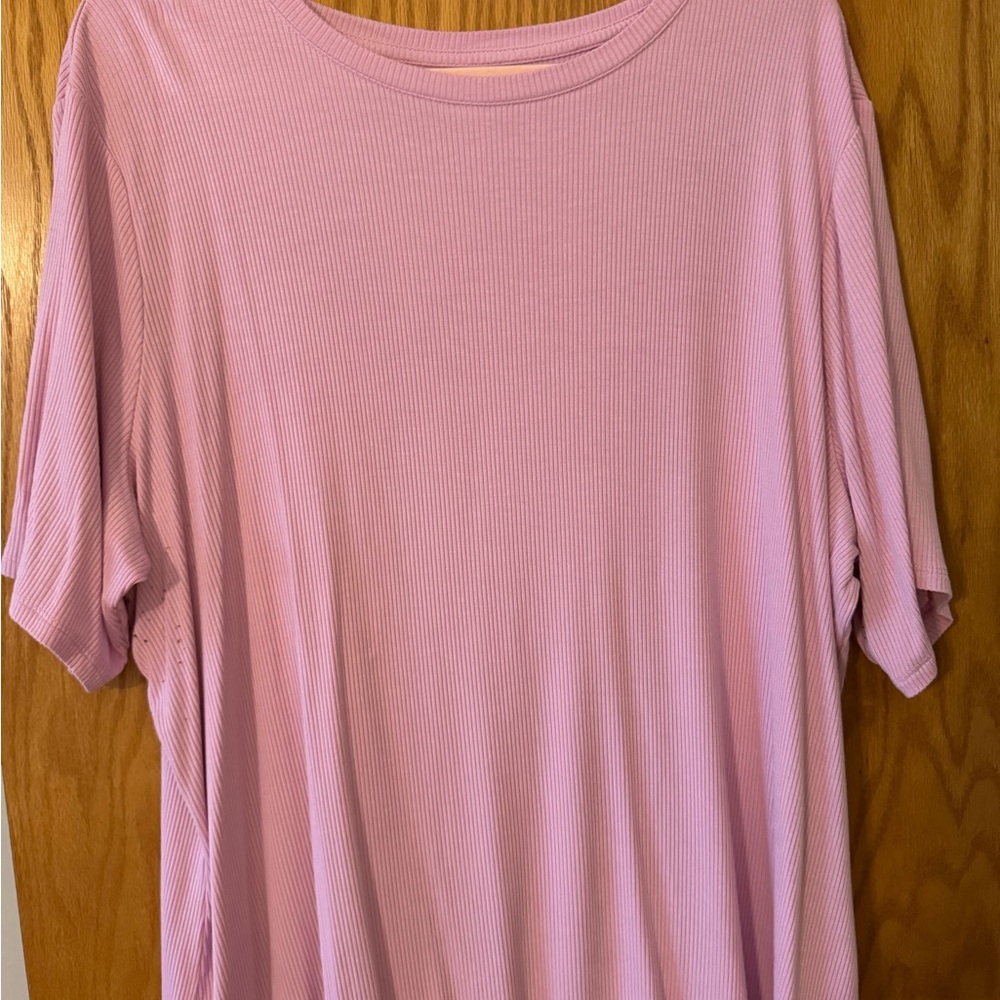 Women's Pink Ribbed Top